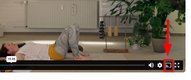 Yogavideos auf dem Fernseher ansehen